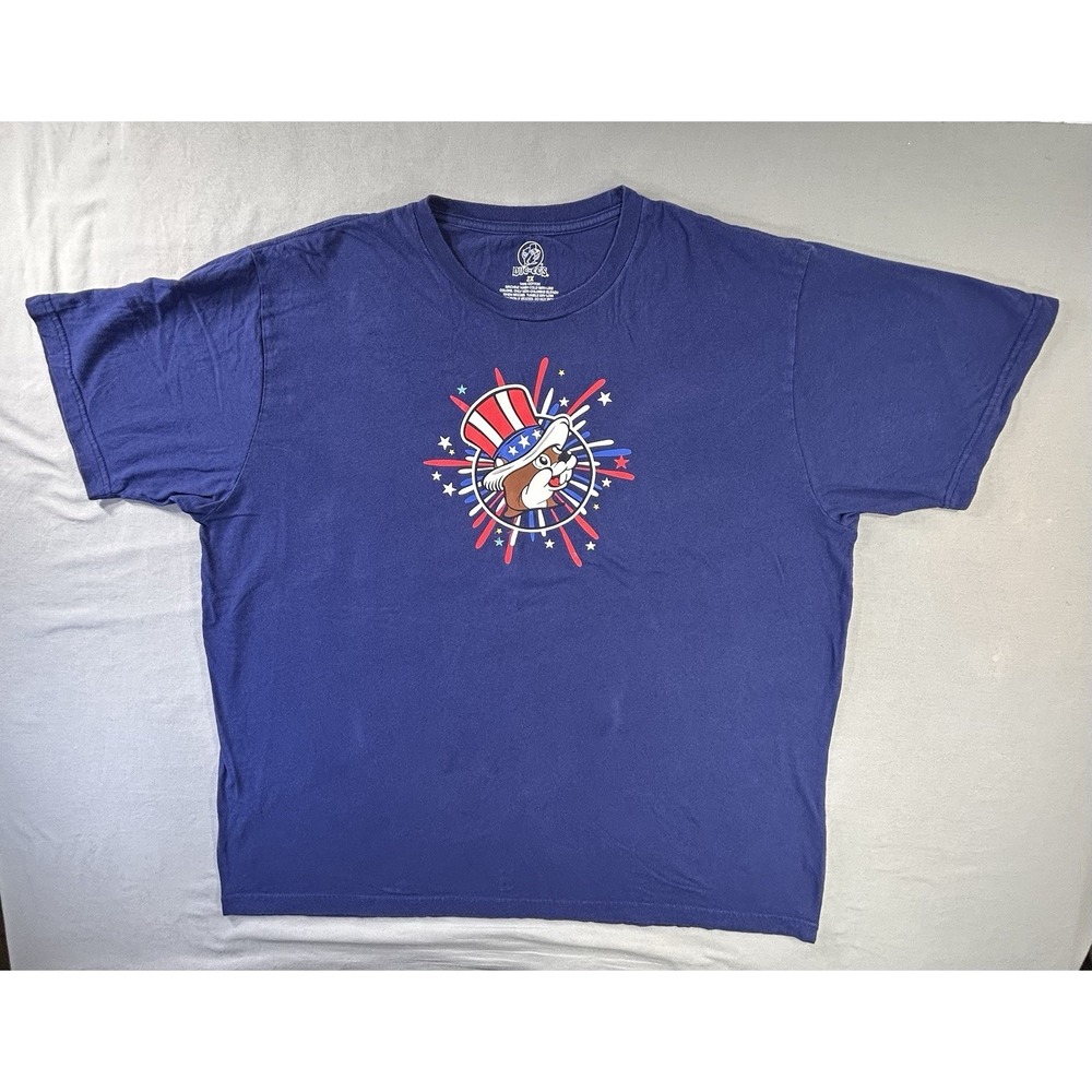 Buc-ees Fourth Of July 2024 T-shirt Men's 2X Home Of The Beaver Freedom